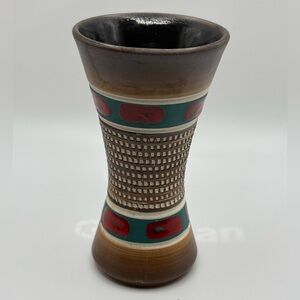 VTG MCM West Germany Dumler & Breiden Vase Model 103 15 Brown Red Green 6.5”
